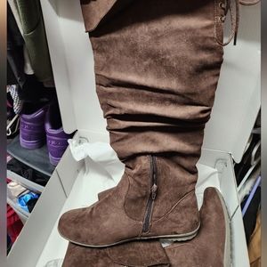 "Bretta" Brown knee high boots
